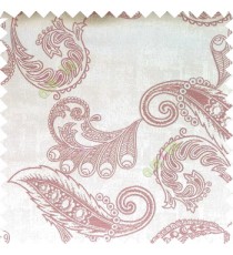 Purple grey color traditional paisley pattern floral leaves swirls circles texture surface with polyester thick background main curtain