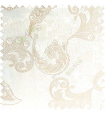 Grey color traditional paisley pattern floral leaves swirls circles texture surface with polyester thick background main curtain