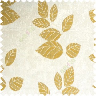Yellowish green grey color natural floral pattern leaves texture flowing hanging leaf with polyester thick background main curtain
