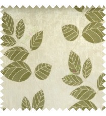 Green grey color natural floral pattern leaves texture flowing hanging leaf with polyester thick background main curtain