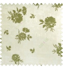 Green grey color beautiful flower designs texture surface floral buds with thick polyester background main curtain