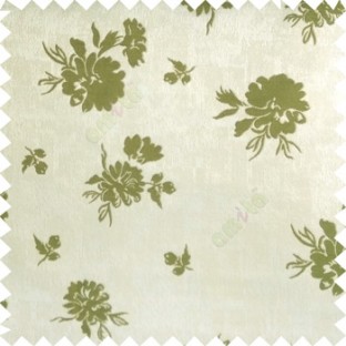 Green grey color beautiful flower designs texture surface floral buds with thick polyester background main curtain