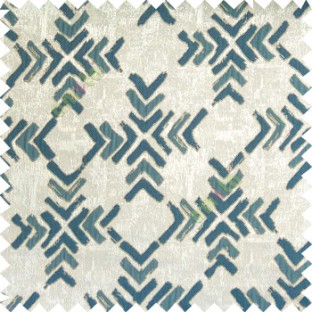 Blue grey brown color geometric square shapes sharp edge angles texture embroidery patterns move forward backward  up and down arrows  with transparent fabric main curtain