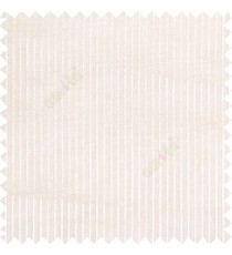 Cream color vertical bold texture stripes with transparent polyester base fabric sheer curtain