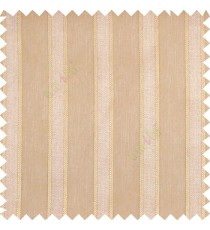 Golden brown color vertical texture gradients with thick borders small dots polyester base transparent fabric sheer curtain