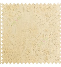 Beige color Traditional damask design texture finished embossed patterns clear design polka dots swirls flower horizontal lines  polyester main curtain fabric