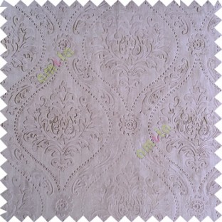 Grey color Traditional damask design texture finished embossed patterns clear design polka dots swirls flower horizontal lines  polyester main curtain fabric