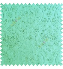 Blue color Traditional damask design texture finished embossed patterns clear design polka dots swirls flower horizontal lines  polyester main curtain fabric