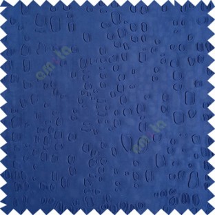 Royal blue color texture finished embossed designs stones and gravels small dots rain drops horizontal lines  polyester main curtain fabric