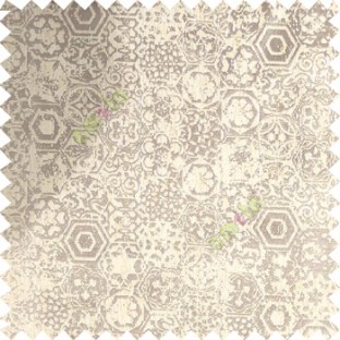 Cream brown color traditional designs hexagon honeycomb texture small dots flower small leaf sofa fabric