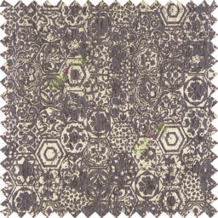 Beige dark blue color traditional designs hexagon honeycomb texture small dots flower small leaf sofa fabric