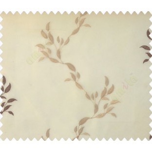 Brown beige color flower pattern beautiful traditional floral desings polyster sheer curtain