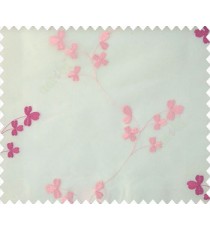 Pink cream color flower pattern beautiful traditional floral desings polyster sheer curtain