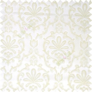 Beige color traditional design complete texture pattern floral leaf swirls with polyester thick fabric main curtain