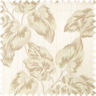 Brown grey beige color beautiful floral leaf pattern texture background polyester fabric base main curtain