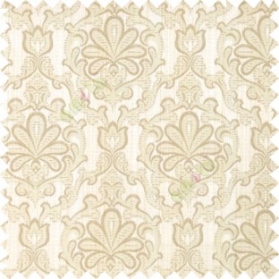 Brown grey beige color traditional design complete texture pattern floral leaf swirls with polyester thick fabric main curtain