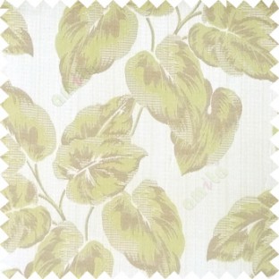 Green grey brown color beautiful floral leaf pattern texture background polyester fabric base main curtain