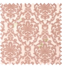 Copper brown grey color traditional design complete texture pattern floral leaf swirls with polyester thick fabric main curtain