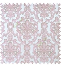 Pink grey color traditional design complete texture pattern floral leaf swirls with polyester thick fabric main curtain