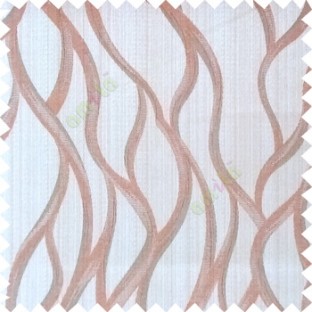 Orange grey brown color vertical flowing stripes texture patterns snakes texture gradients lines with thick polyester fabric main curtain