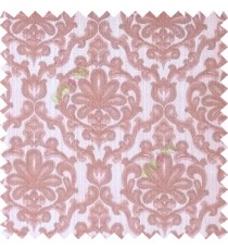 Orange grey brown color traditional design complete texture pattern floral leaf swirls with polyester thick fabric main curtain