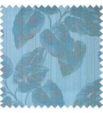 Blue grey brown color beautiful floral leaf pattern texture background polyester fabric base main curtain