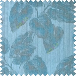 Blue grey brown color beautiful floral leaf pattern texture background polyester fabric base main curtain