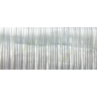 Pure white vertical pencil stripes shiny surface small dots texture finished sheer fabric