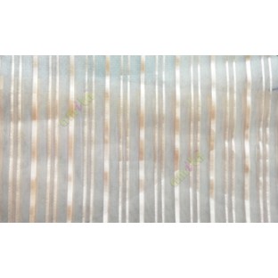 Light gold vertical pencil stripes shiny surface small dots texture finished sheer fabric