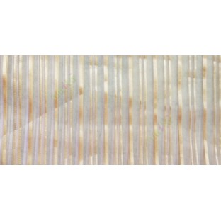 Gold vertical pencil stripes shiny surface small dots texture finished sheer fabric