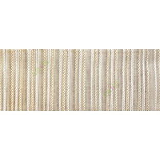 Beige white color vertical digital dots stripes with transparent net fabric horizontal thin lines sheer curtain