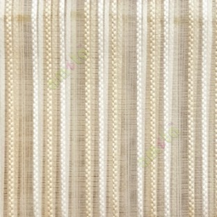 Beige white color vertical digital dots stripes with transparent net fabric horizontal thin lines sheer curtain