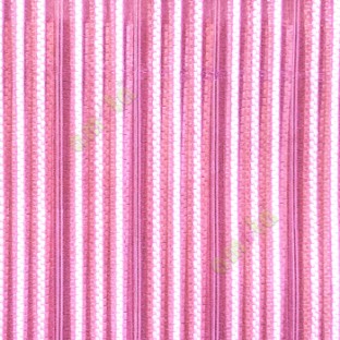 Pink white beige color vertical digital dots stripes with transparent net fabric horizontal thin lines sheer curtain