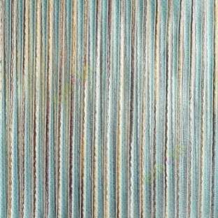 Blue brown gold color vertical chenille stripes horizontal lines busy lines sheer fabric