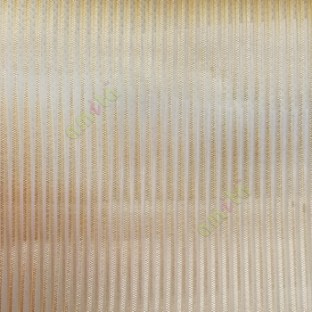 Gold color vertical stripes texture thin lines transparent net finished sheer curtain