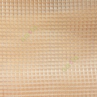 Gold vertical and horizontal stripes checks pattern transparent net finished surface sheer curtain