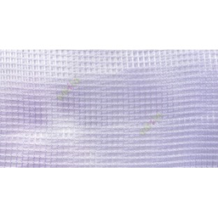 Purple vertical and horizontal stripes checks pattern transparent net finished surface sheer curtain