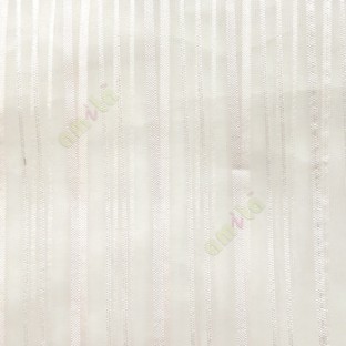 Beige color vertical stripes with transparent net fabric texture finished sheer curtain