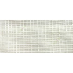 Cream color vertical and horizontal stripes texture finished checks pattern transparent net background sheer curtain fabric