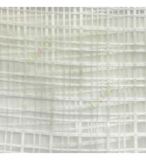 Green color vertical and horizontal stripes texture finished checks pattern transparent net background sheer curtain fabric