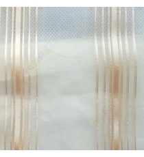 Beige color vertical stripes shiny surface light reflecting matrial transparent net background sheer curtain fabric