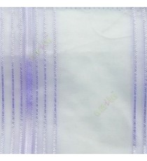 Purple color vertical stripes shiny surface light reflecting matrial transparent net background sheer curtain fabric