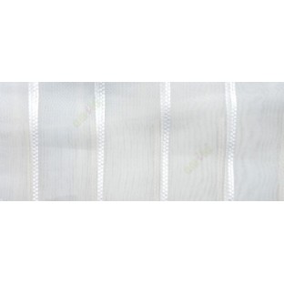 Pure white color vertical wide stripes digital lines transparent net background sheer curtain fabric