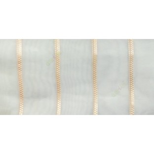 Beige color vertical wide stripes digital lines transparent net background sheer curtain fabric