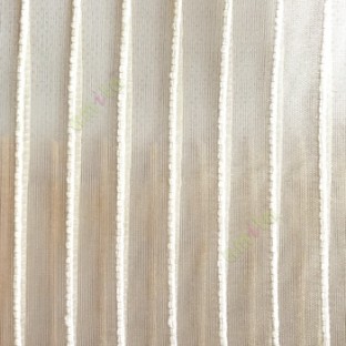 Beige color vertical digital stripes transparent net finished texture background sheer curtains fabric