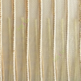 Gold color vertical digital stripes transparent net finished texture background sheer curtains fabric