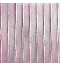 Pink color vertical digital stripes transparent net finished texture background sheer curtains fabric