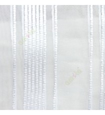 Pure white vertical digital stripes weaving pattern straight lines transparent net background sheer curtain fabric