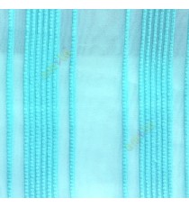 Blue vertical digital stripes weaving pattern straight lines transparent net background sheer curtain fabric