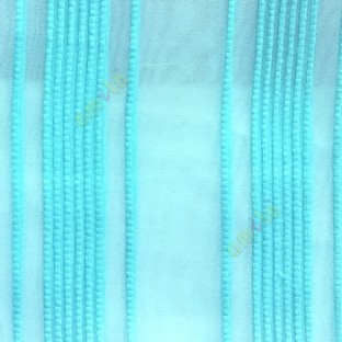 Blue vertical digital stripes weaving pattern straight lines transparent net background sheer curtain fabric
